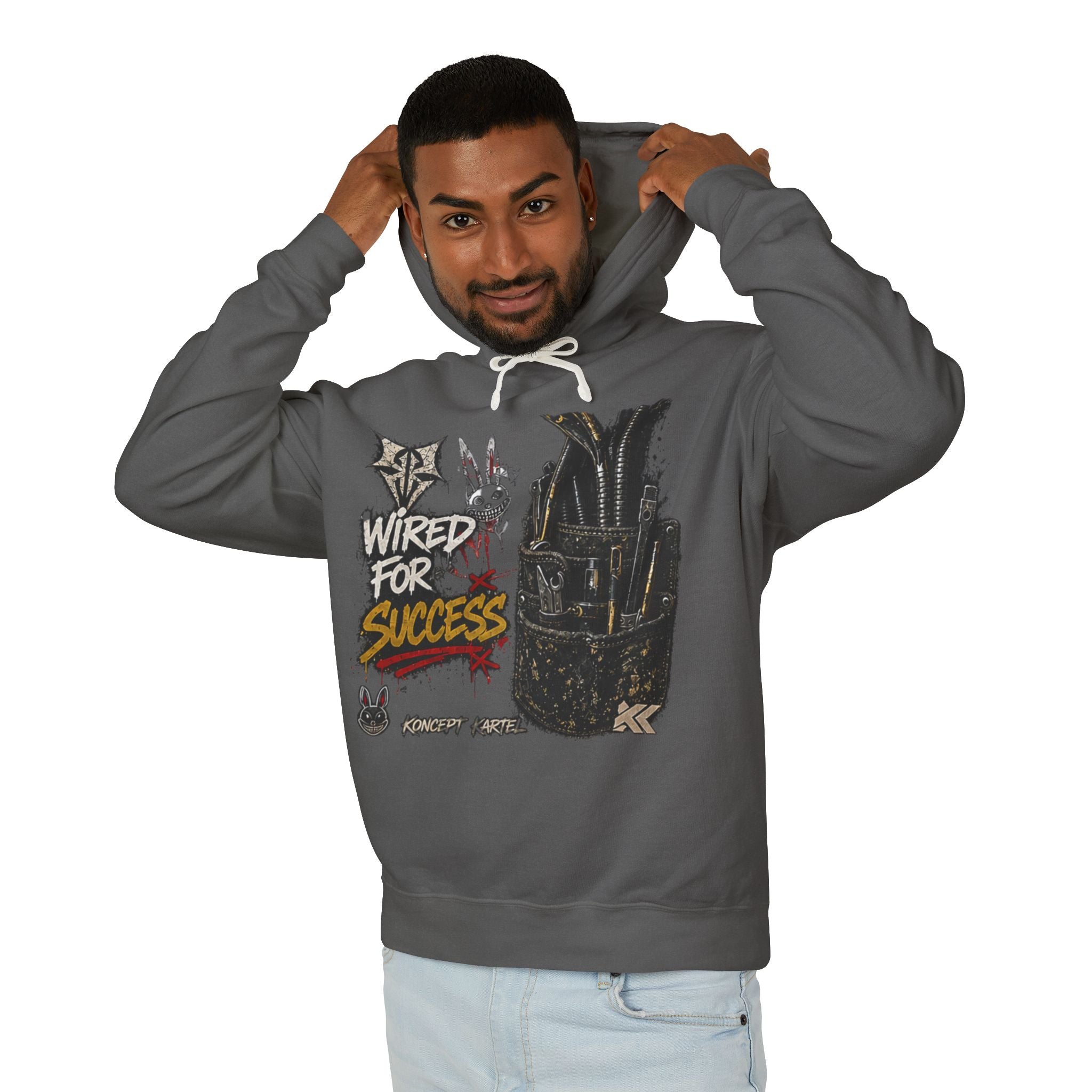Wired for Success Hoodie — Graphic Lilac Streetwear Sweatshirt