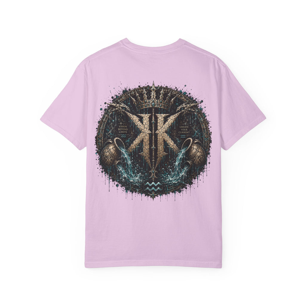Aquarius Zodiac T-shirt — “Flow Like Water” Astrological Graphic Tee