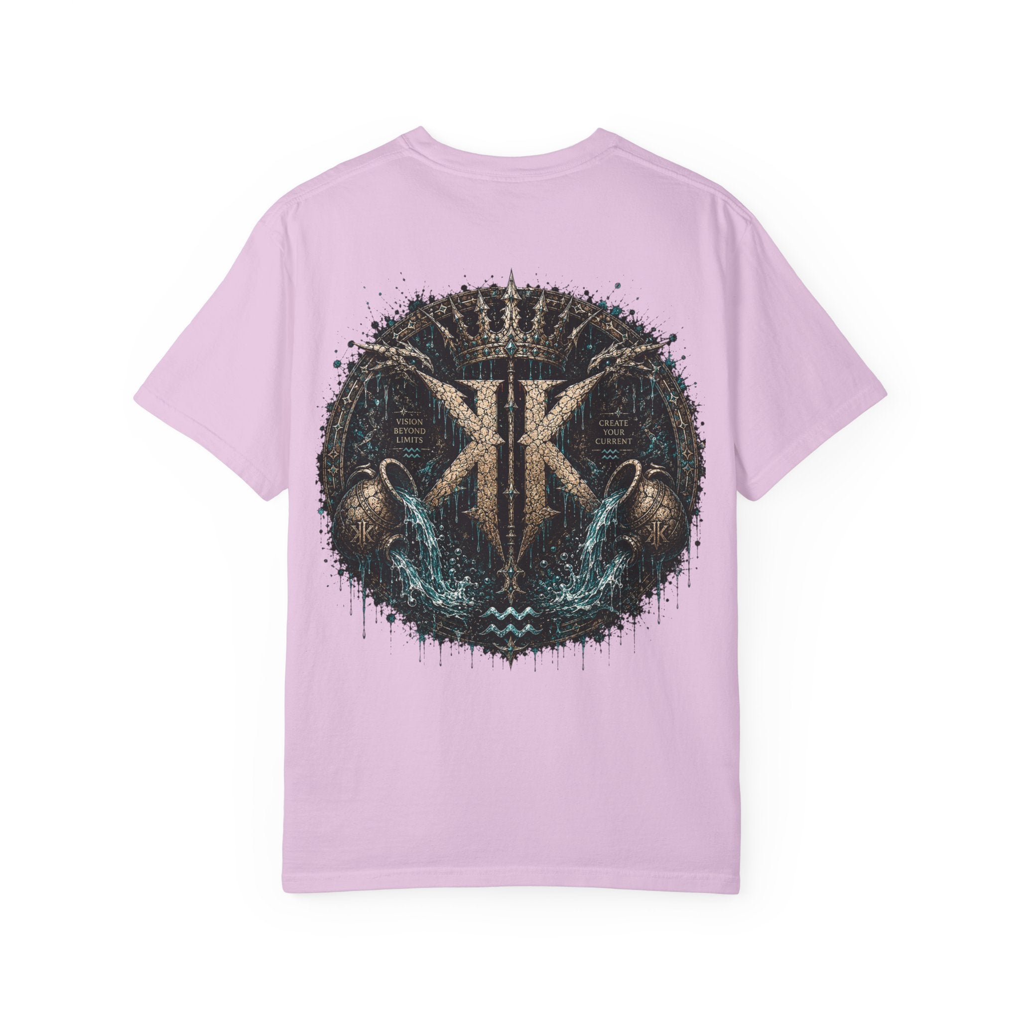 Aquarius Zodiac T-shirt — “Flow Like Water” Astrological Graphic Tee