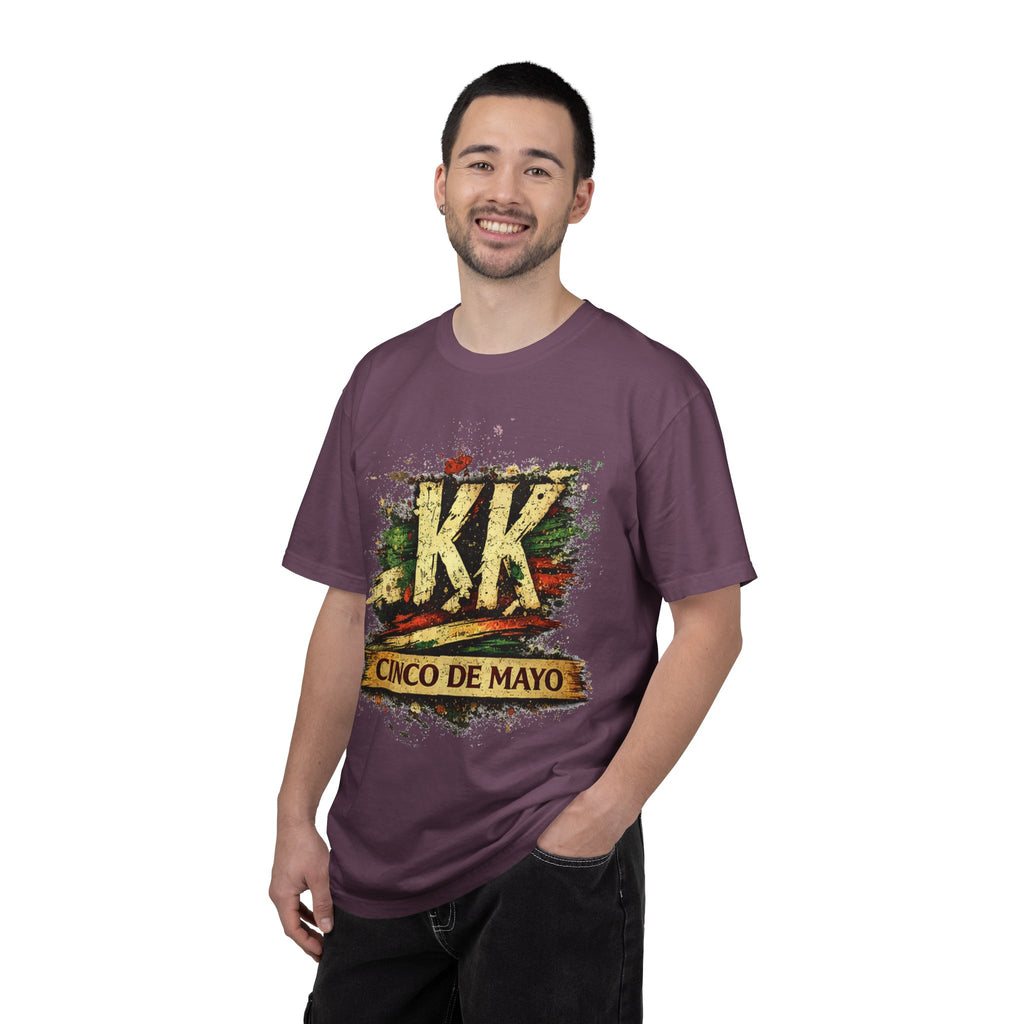Cinco de Mayo Graphic T-Shirt — 'KK' Distressed Mexican Flag Design