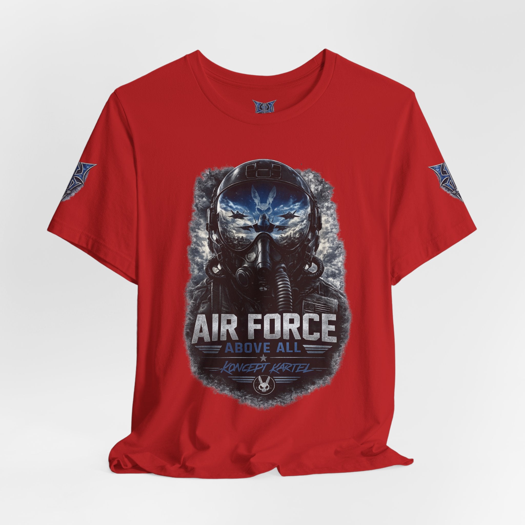 Air Force Pilot Mask Tee — "Air Force Above All" Military Aviation T-Shirt