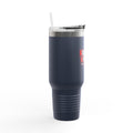 40oz Insulated Travel Mug — ‘Koncept Kartel’ Red Stainless Tumbler with Handle