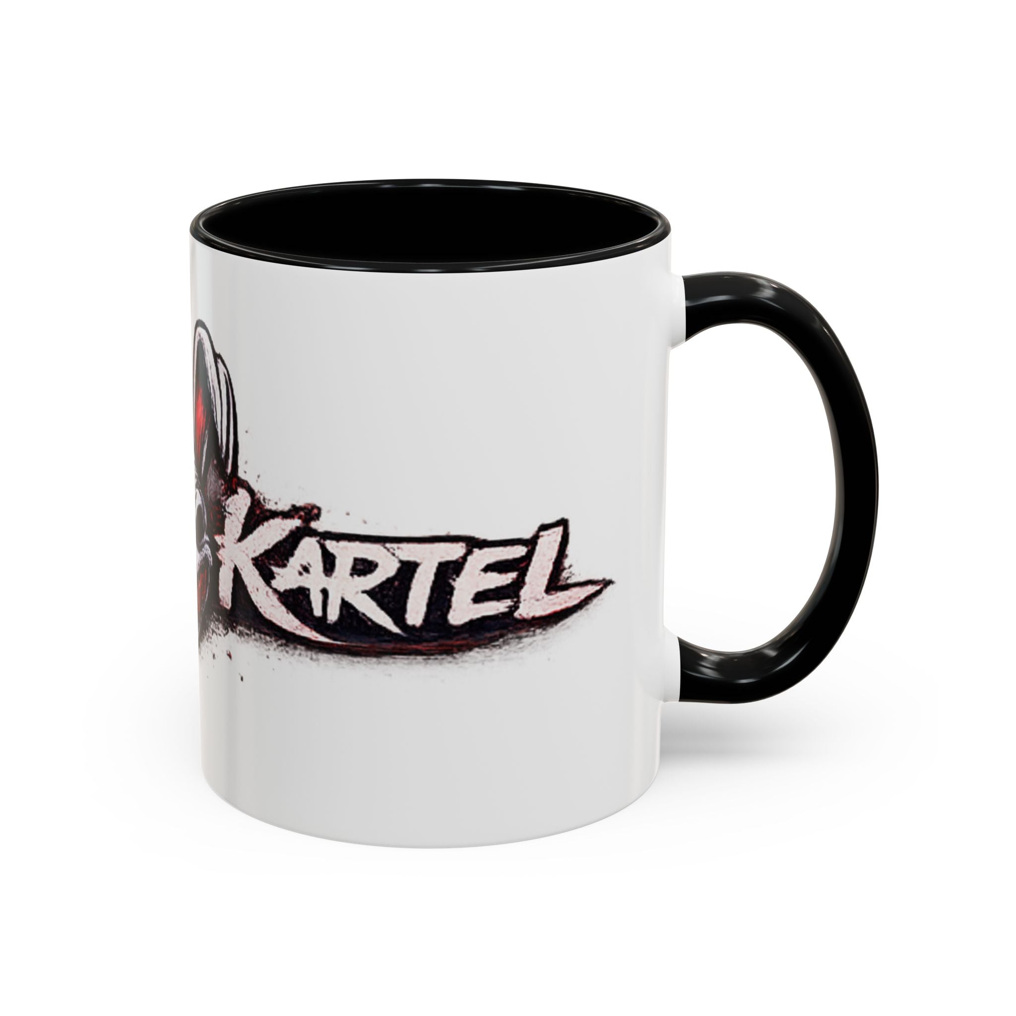 Dark Bunny Logo Accent Coffee Mug — 'Kartel' Graphic 11/15oz