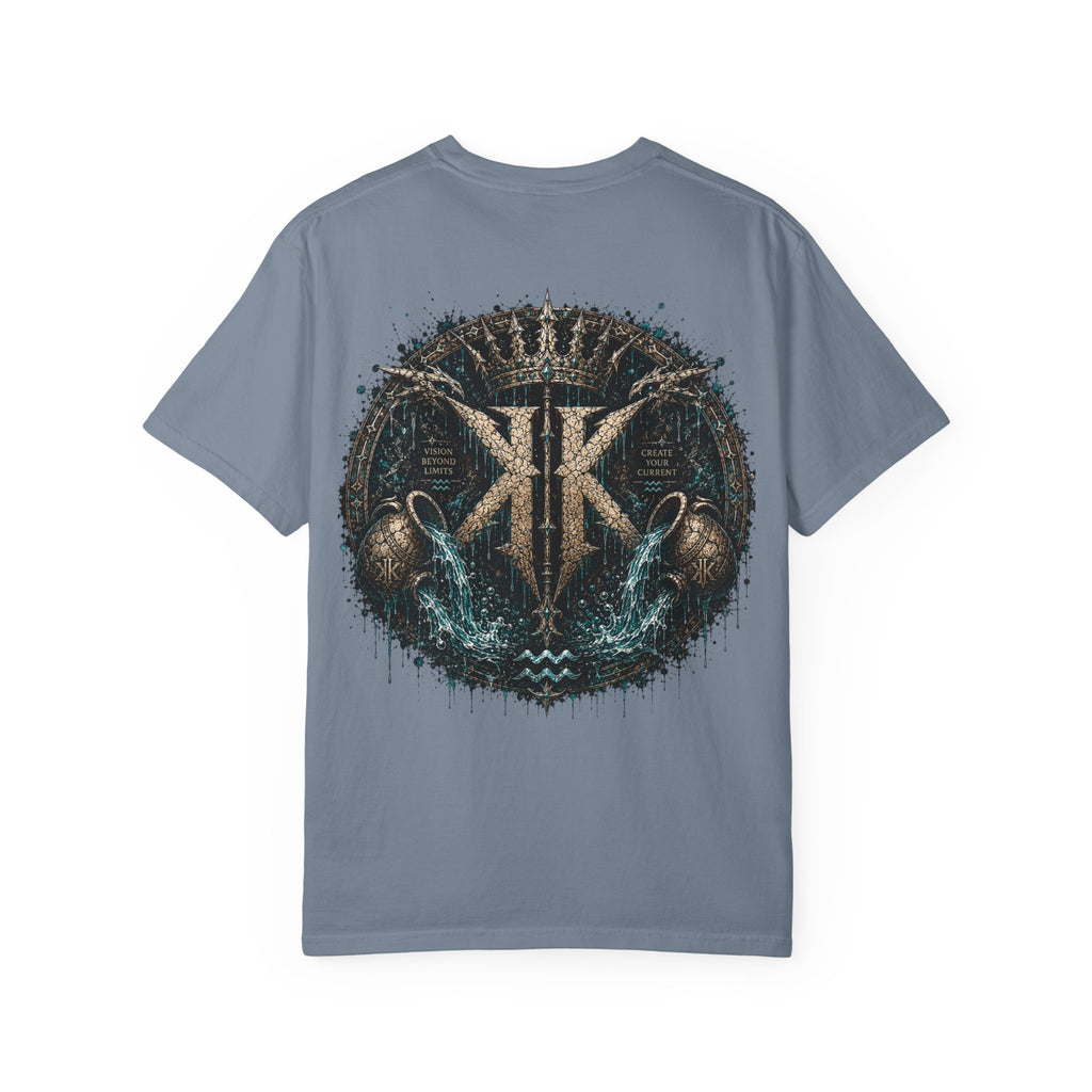 Aquarius Zodiac T-shirt — “Flow Like Water” Astrological Graphic Tee