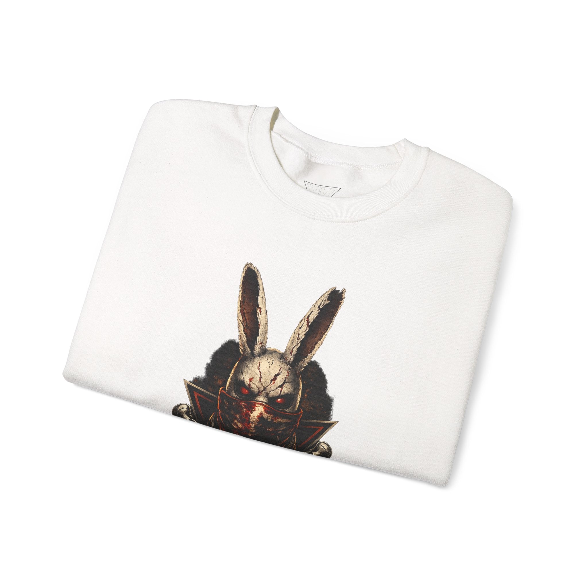Horror Bunny Graphic Sweatshirt — "Koncept Kartel" Skull Rabbit Crewneck