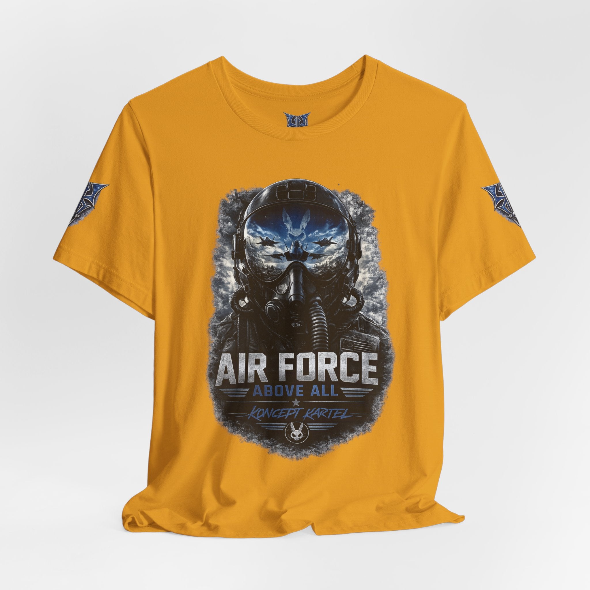 Air Force Pilot Mask Tee — "Air Force Above All" Military Aviation T-Shirt