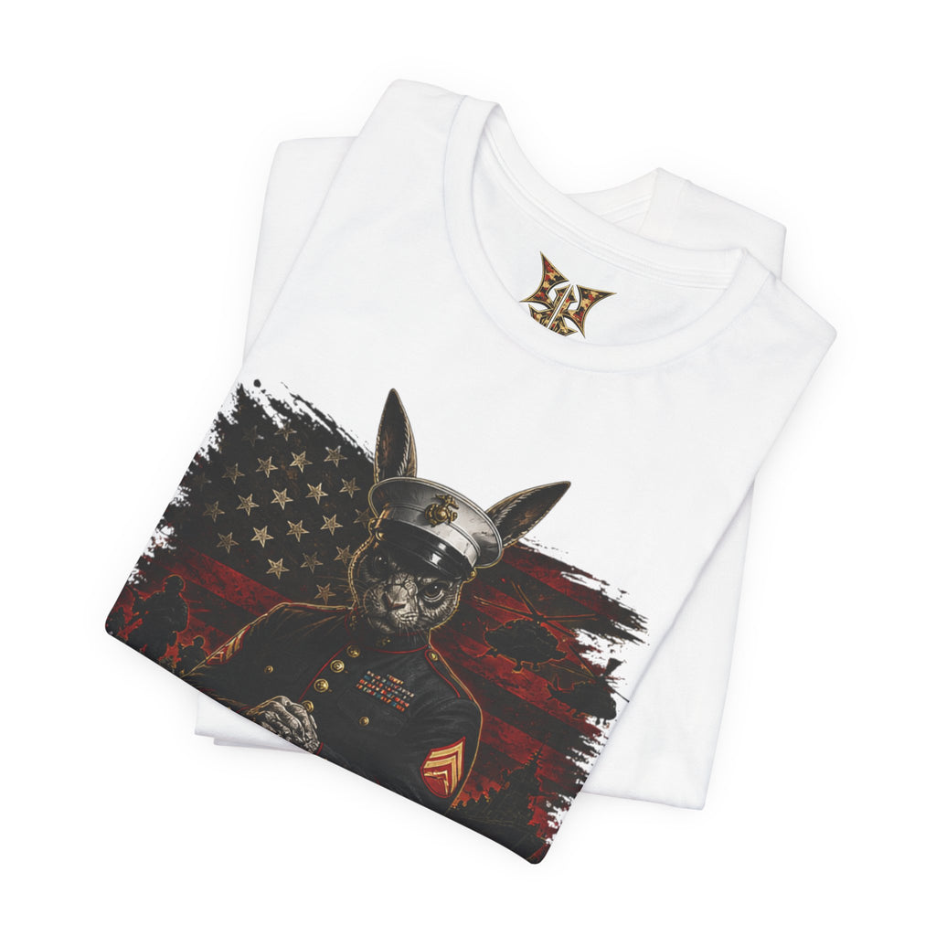 Marines "First to Fight" Military Graphic Tee — "Not Allowed to Die Without Permission"