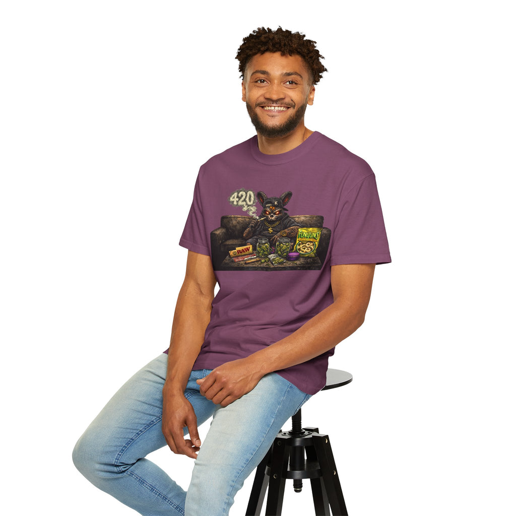 420 Couch Bunny T-Shirt — Stoner Bunny Graphic Tee