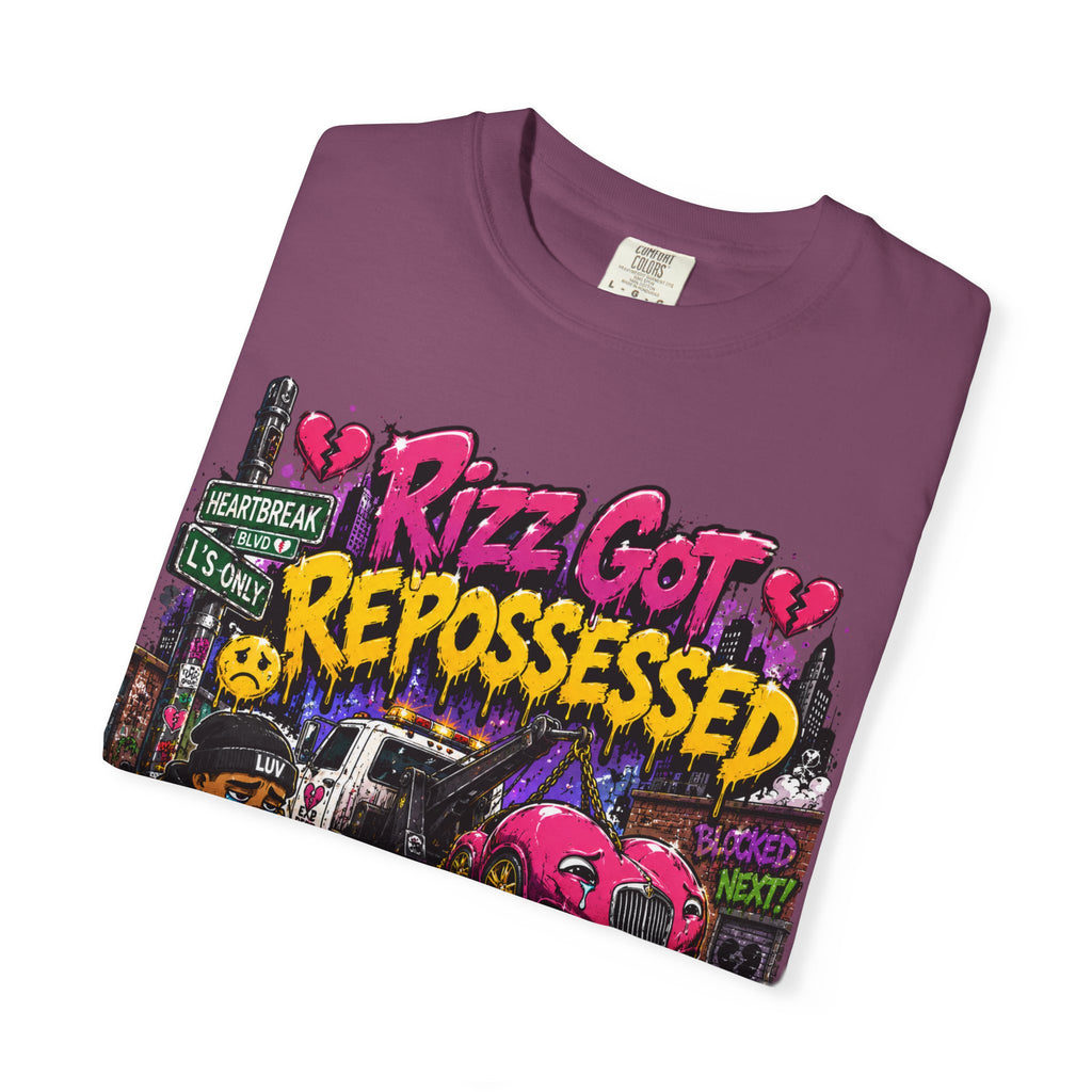 Repossession Comic Art T-Shirt — “Rizz Got Repossessed” Graphic Tee