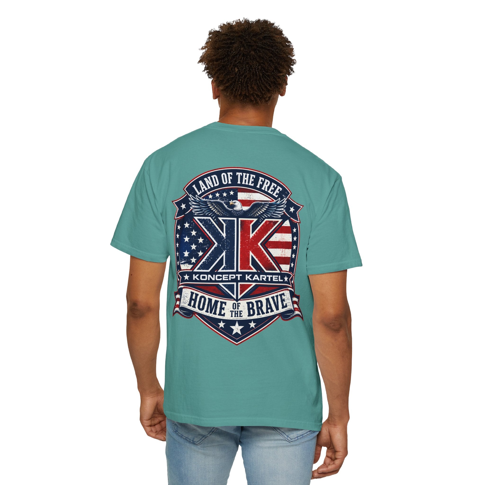 Patriotic Eagle T-Shirt — "Land of the Free, Home of the Brave"