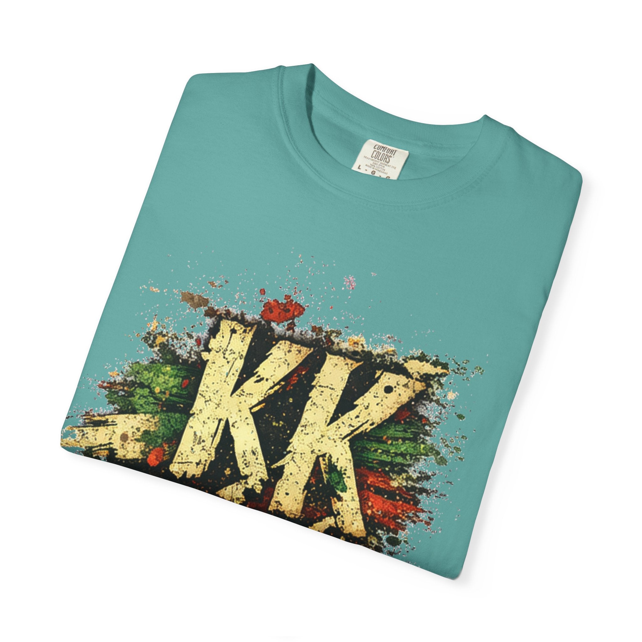 Cinco de Mayo Graphic T-Shirt — 'KK' Distressed Mexican Flag Design