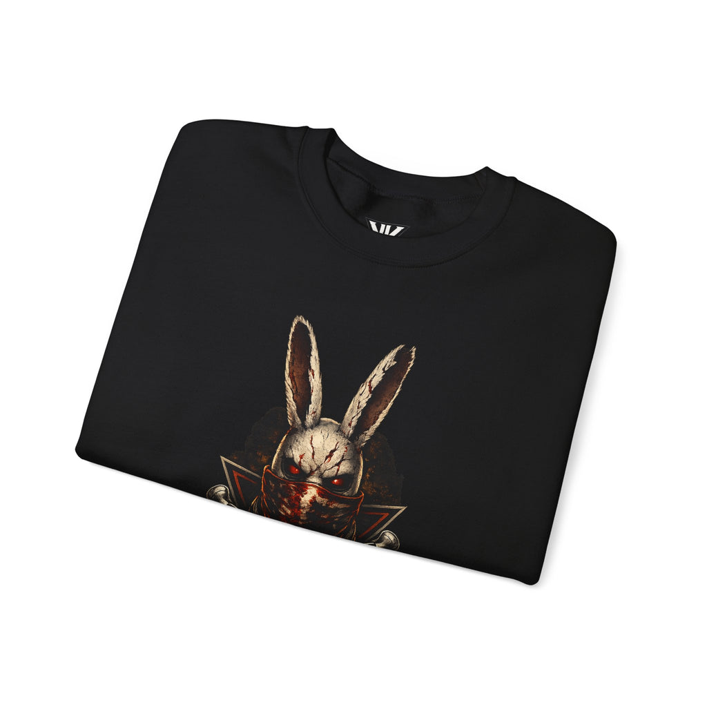 Horror Bunny Graphic Sweatshirt — "Koncept Kartel" Skull Rabbit Crewneck