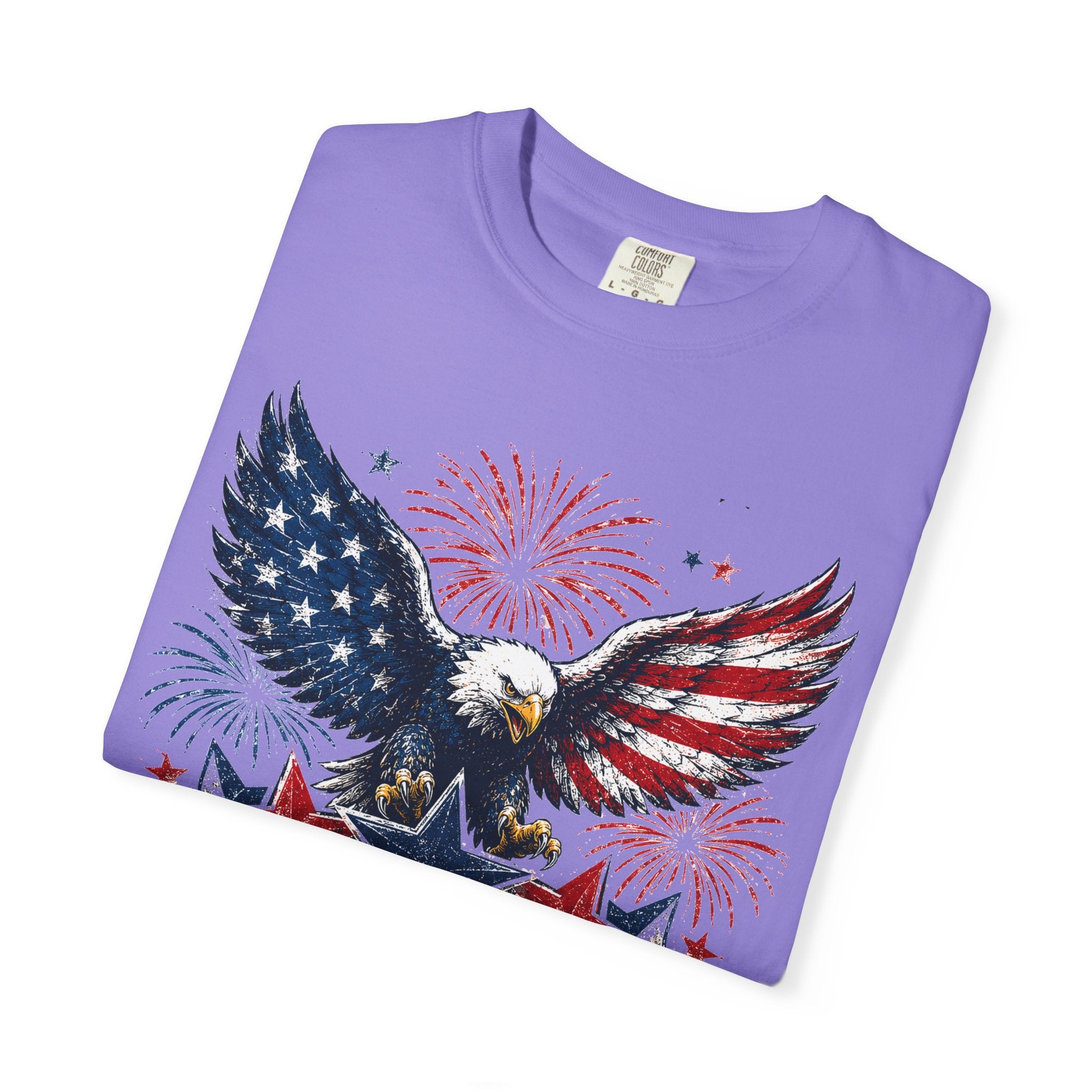 Patriotic Eagle T-Shirt — "Land of the Free, Home of the Brave"