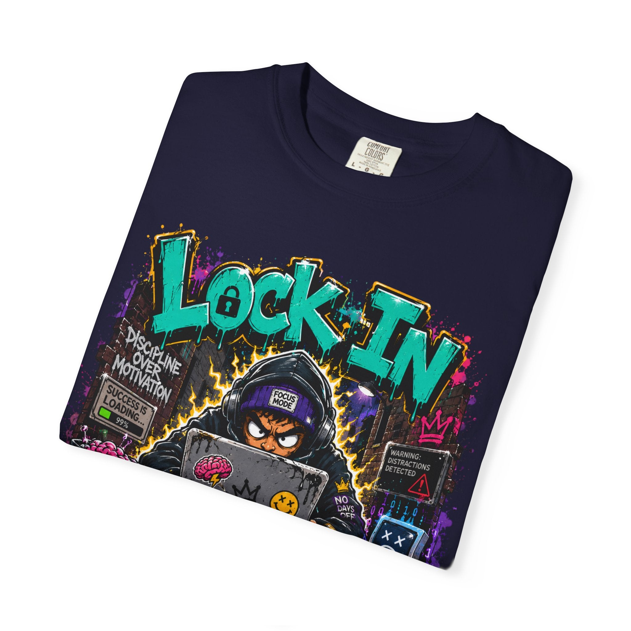 Lock In or Log Out Tee — Gamer Hacker Graphic T-Shirt