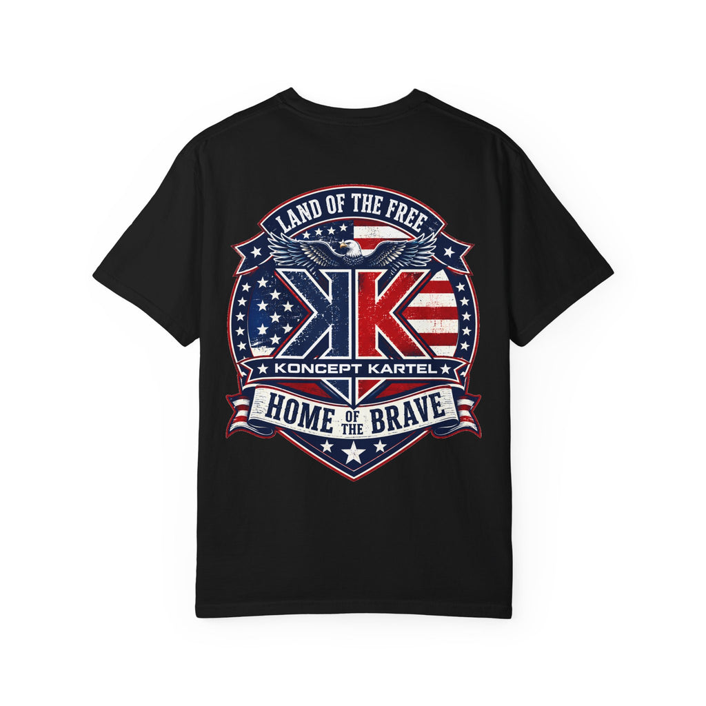 Patriotic Eagle T-Shirt — "Land of the Free, Home of the Brave"
