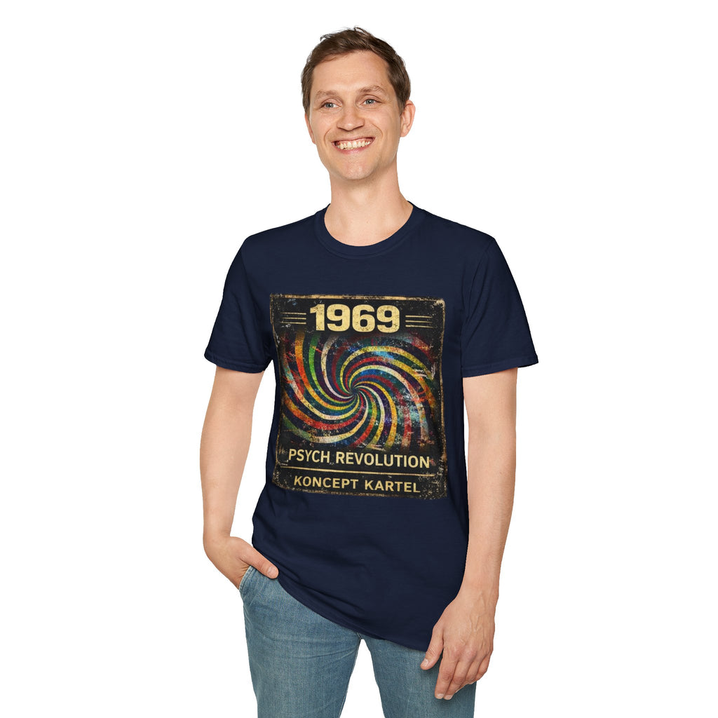 1969 Psych Revolution T‑Shirt — Vintage Psychedelic Graphic Tee