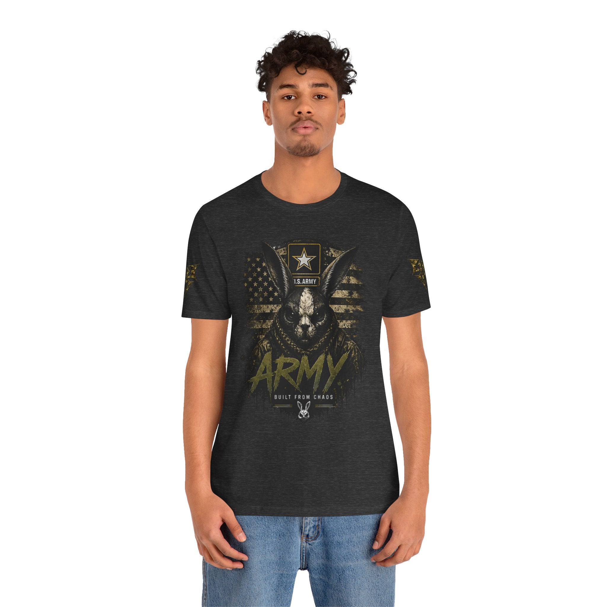Army We Lead The Way Graphic Tee — Military Skull & Flag T-Shirt