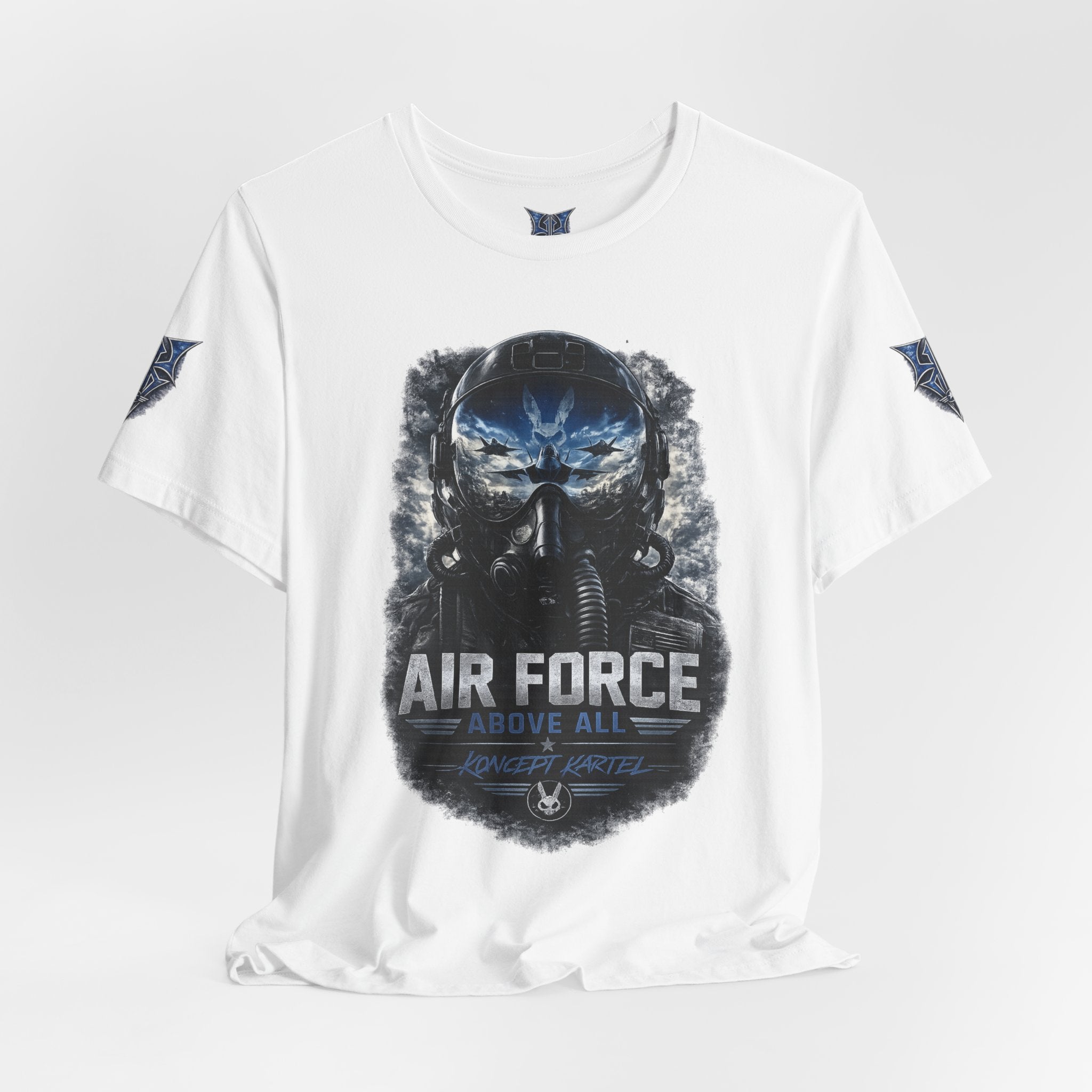 Air Force Pilot Mask Tee — "Air Force Above All" Military Aviation T-Shirt