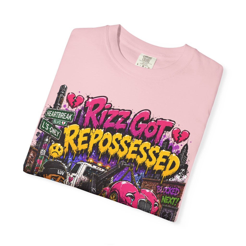 Repossession Comic Art T-Shirt — “Rizz Got Repossessed” Graphic Tee