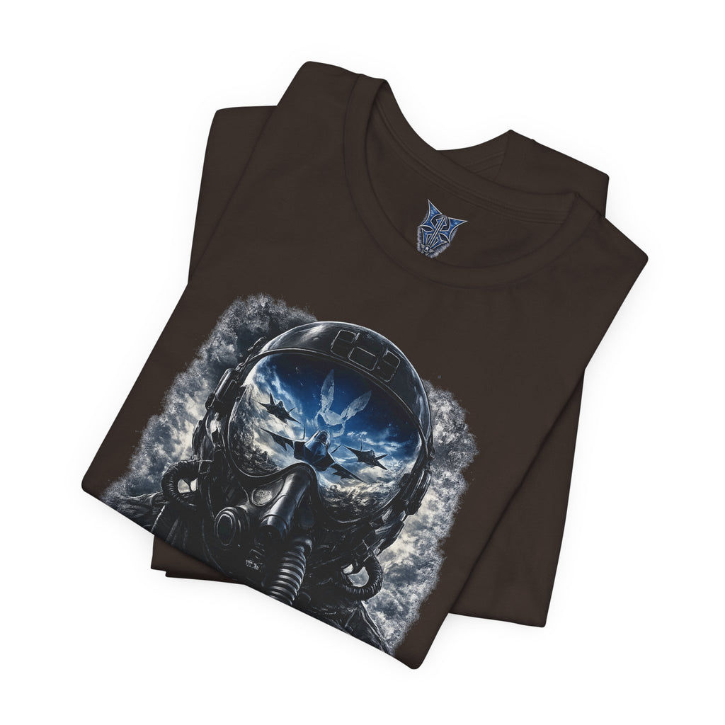 Air Force Pilot Mask Tee — "Air Force Above All" Military Aviation T-Shirt