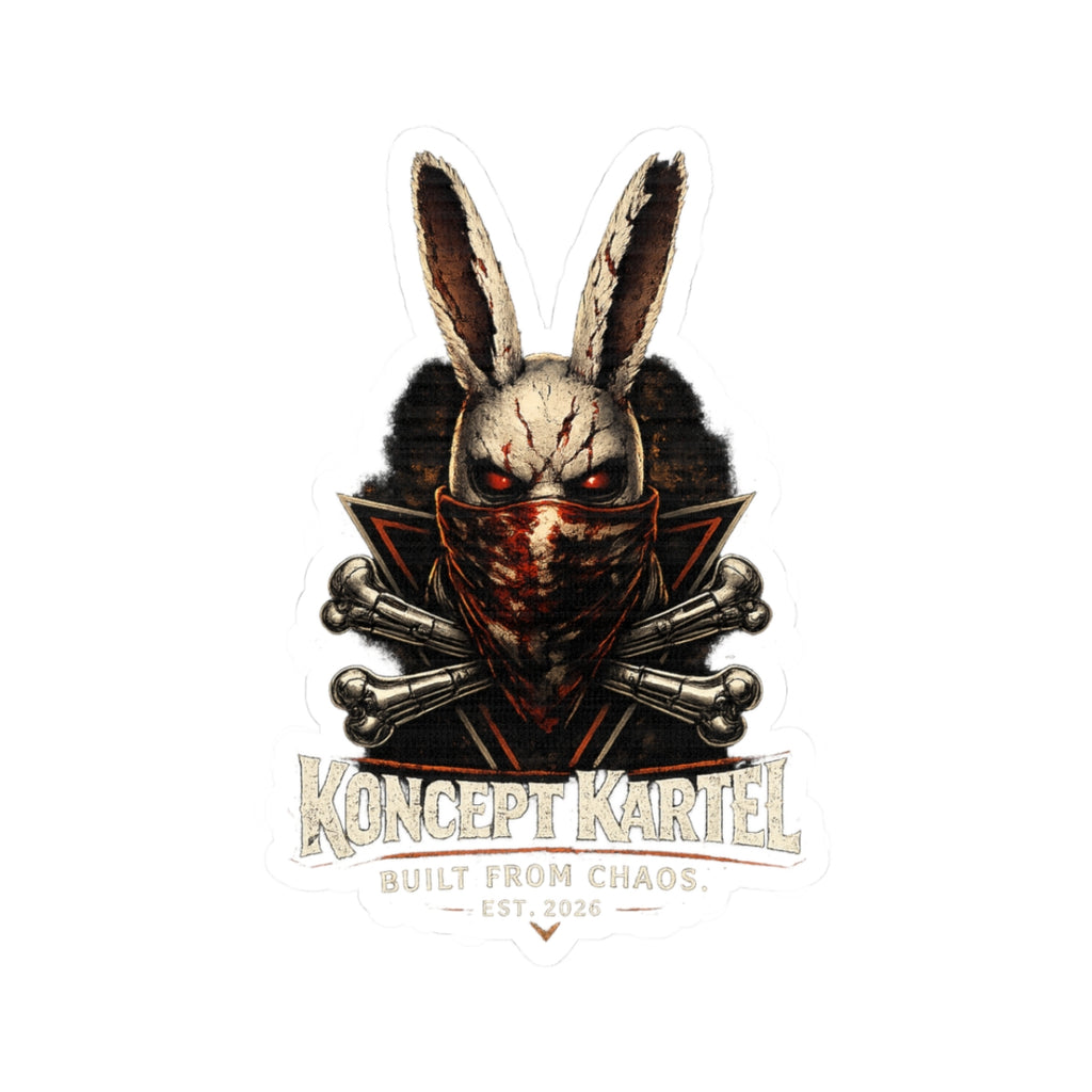 Koncept Kartel Bunny Sticker — 'Built From Chaos' Kiss-Cut Vinyl Sticker
