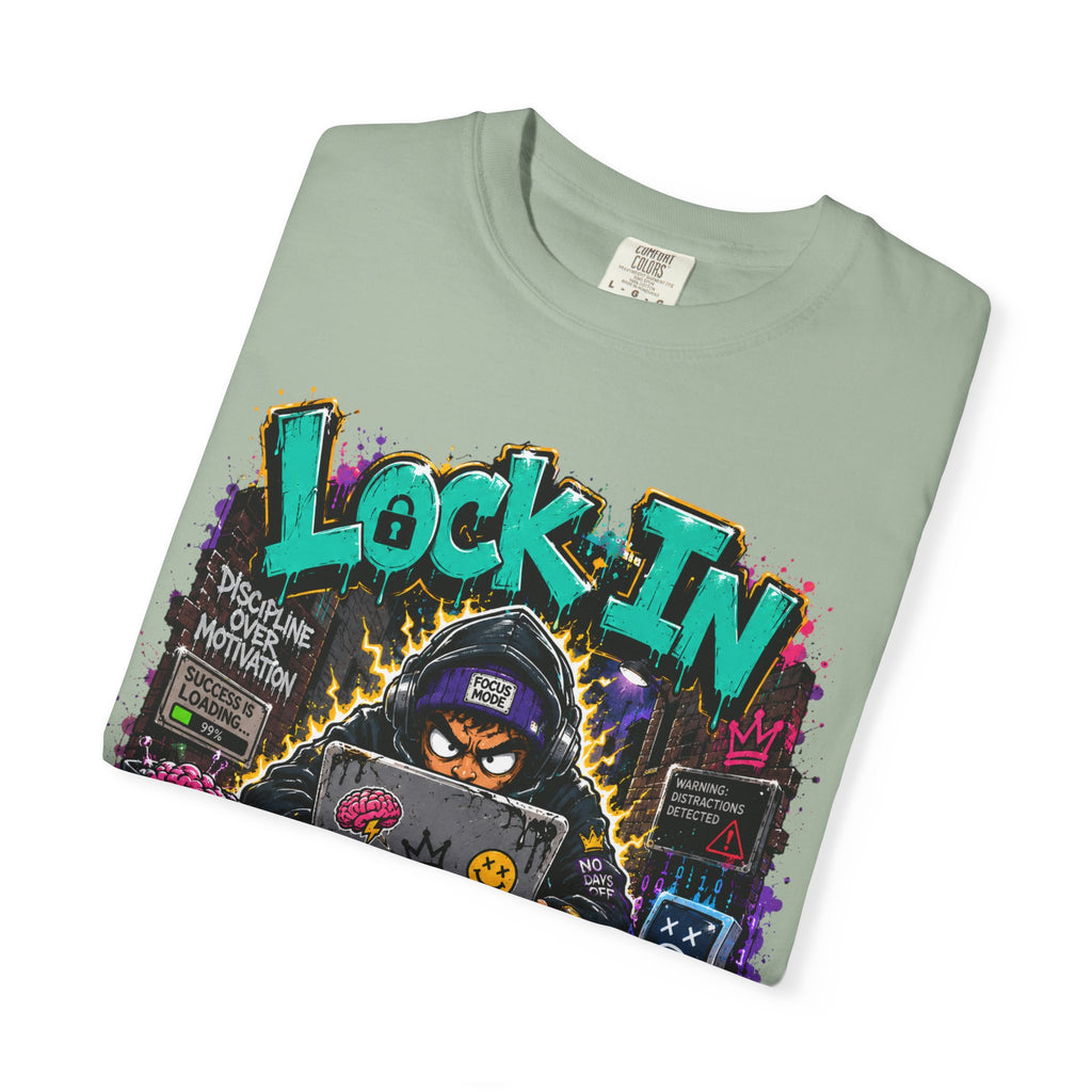Lock In or Log Out Tee — Gamer Hacker Graphic T-Shirt
