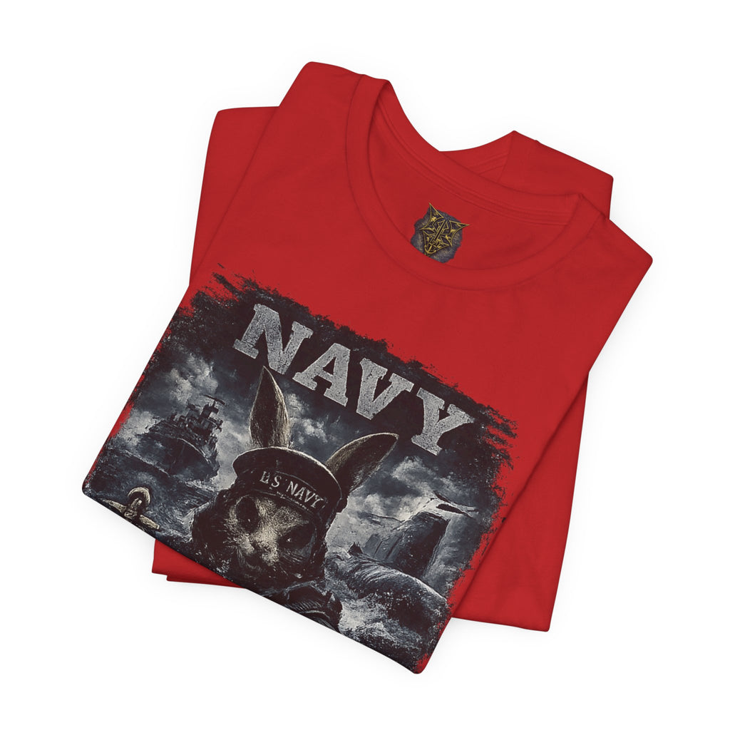 Navy 'Silence Is Power' Skull Anchor Tee — Fair Winds & Following Seas Back Graphic
