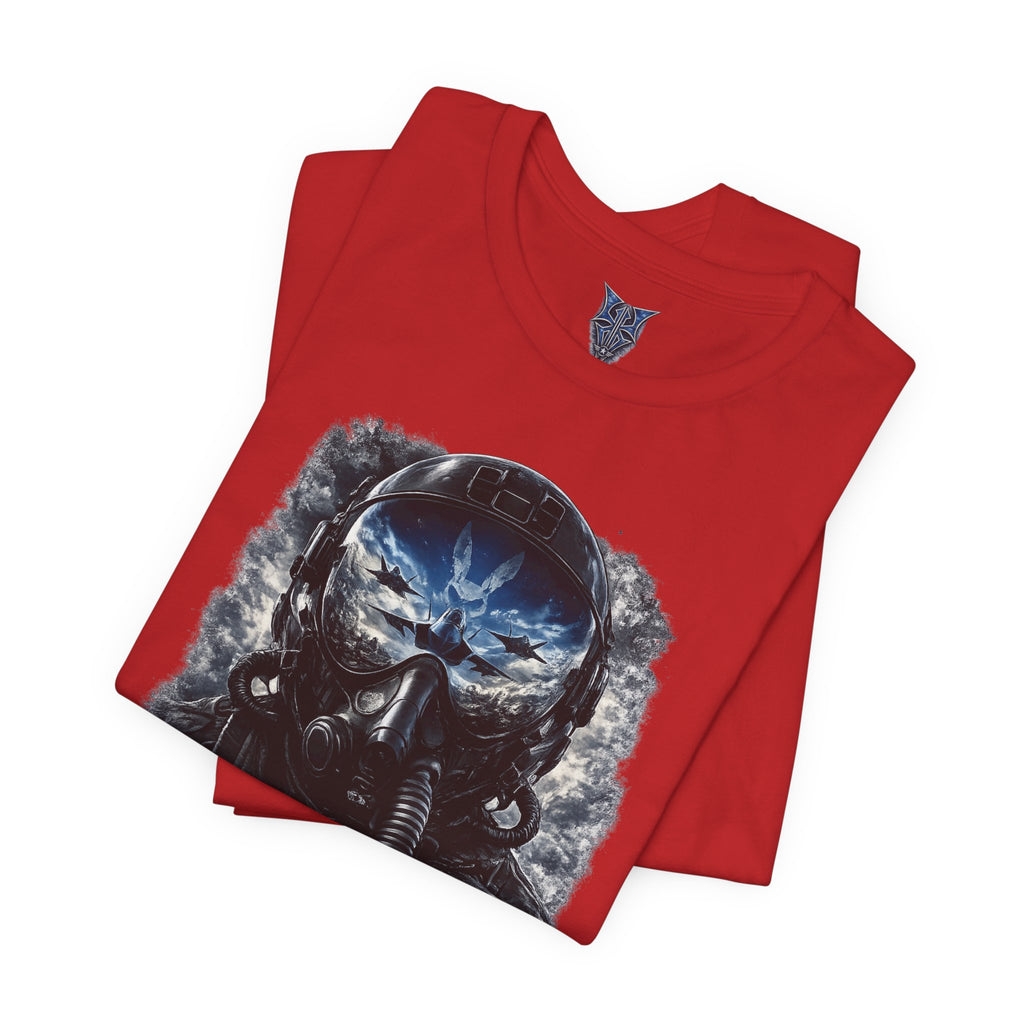 Air Force Pilot Mask Tee — "Air Force Above All" Military Aviation T-Shirt