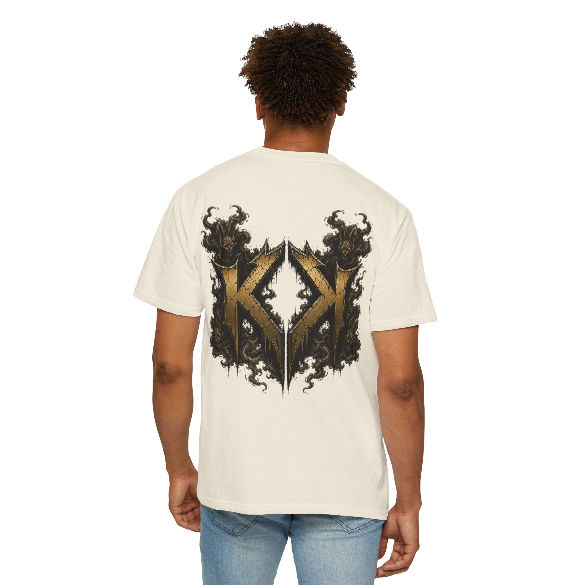Bass Ackwards Graphic T‑Shirt — Heavy Metal Band Skull Design