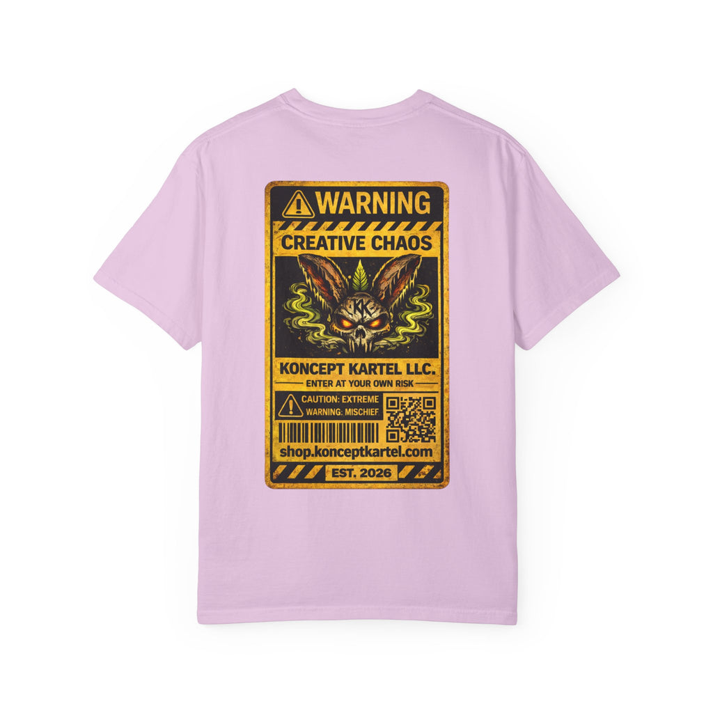 T-Shirt — Koncept Kartel “Warning: Creative Chaos” Graphic Tee