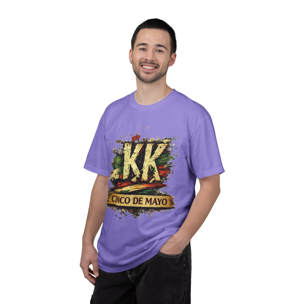Cinco de Mayo Graphic T-Shirt — 'KK' Distressed Mexican Flag Design