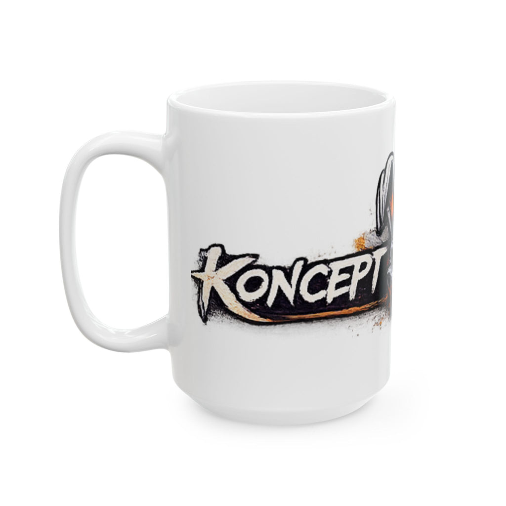 Evil Bunny Logo Ceramic Mug – 'Kep' Graphic Coffee Cup (11oz/15oz)