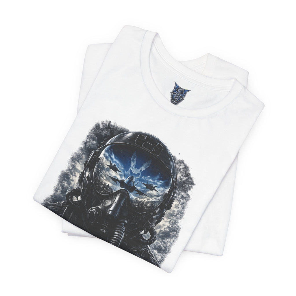 Air Force Pilot Mask Tee — "Air Force Above All" Military Aviation T-Shirt