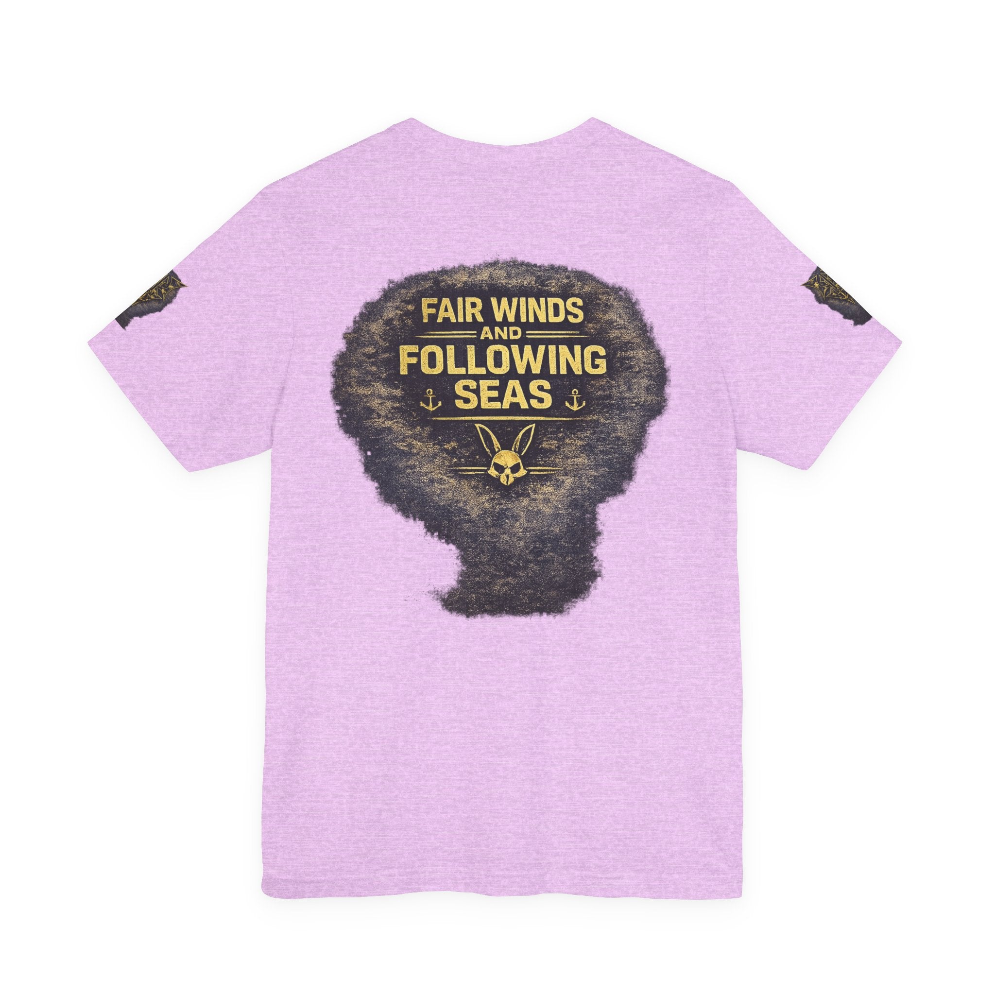 Navy 'Silence Is Power' Skull Anchor Tee — Fair Winds & Following Seas Back Graphic