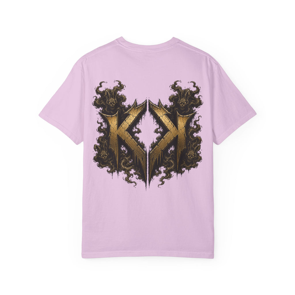 Bass Ackwards Graphic T‑Shirt — Heavy Metal Band Skull Design