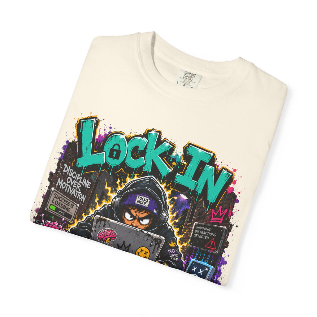 Lock In or Log Out Tee — Gamer Hacker Graphic T-Shirt