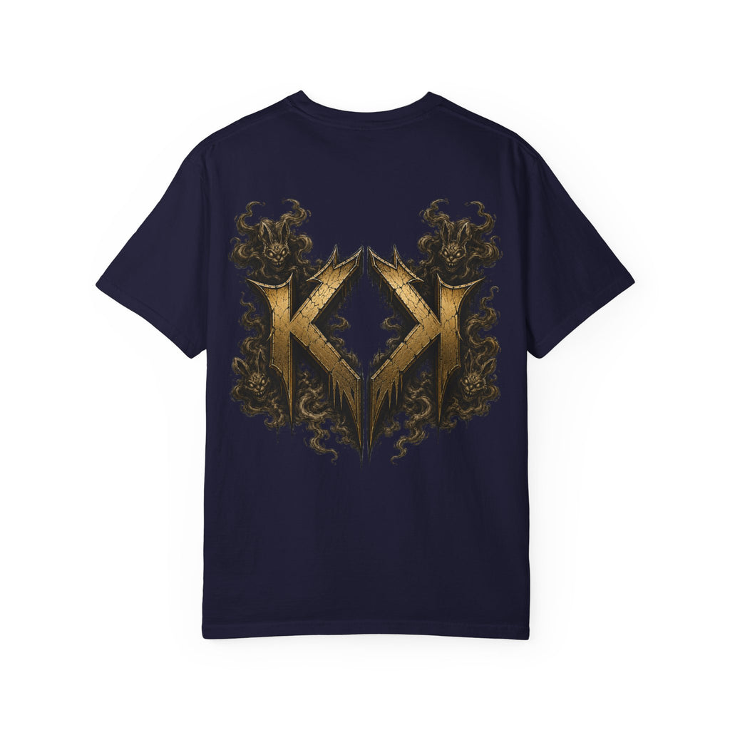 Bass Ackwards Graphic T‑Shirt — Heavy Metal Band Skull Design