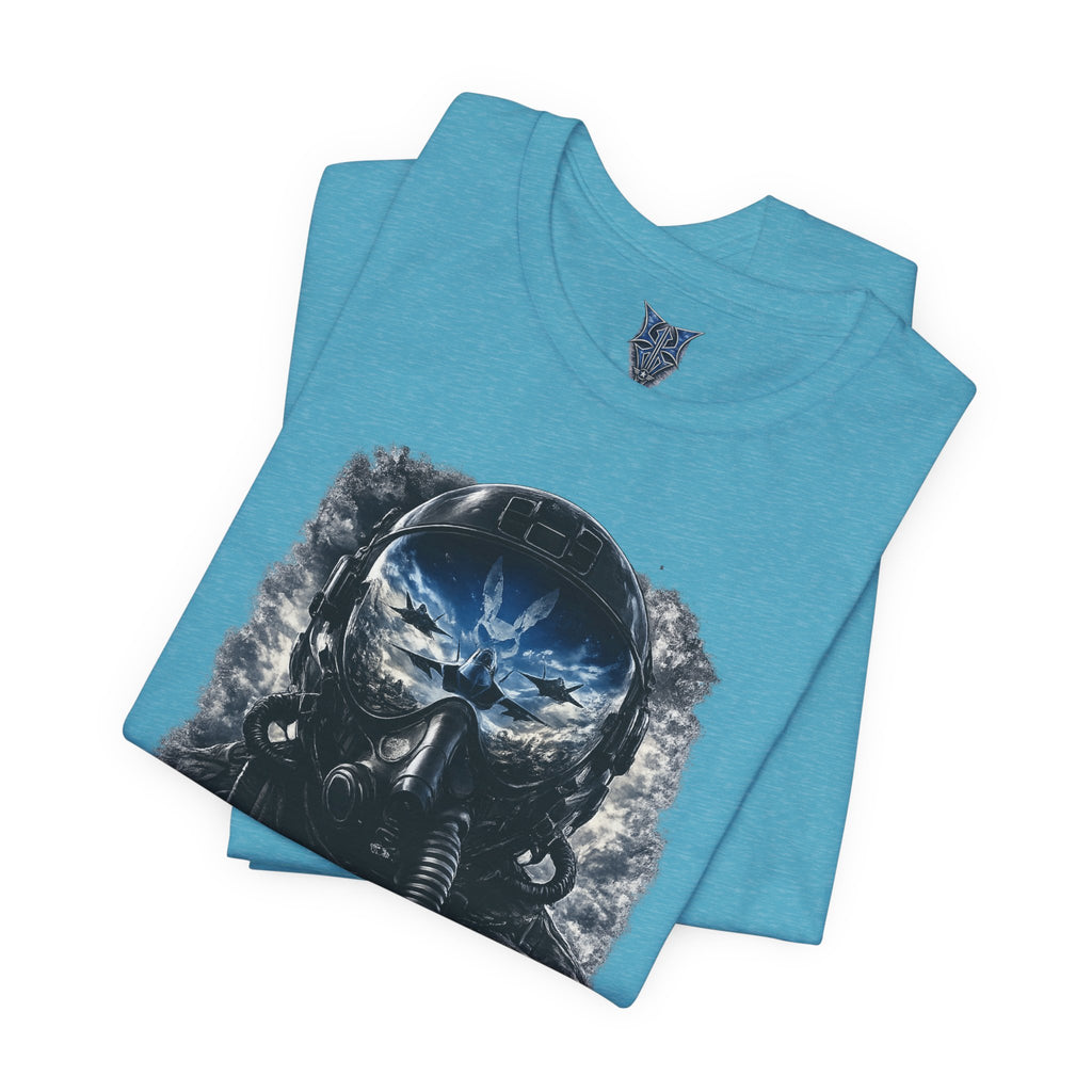 Air Force Pilot Mask Tee — "Air Force Above All" Military Aviation T-Shirt