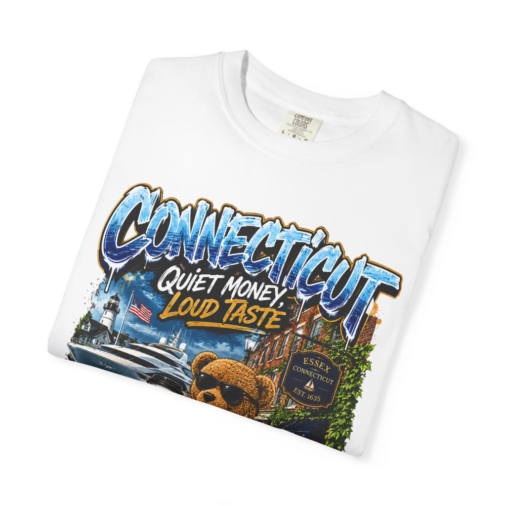 Connecticut Bear Vintage T-Shirt — "Quiet Money, Loud Taste" Graphic Tee