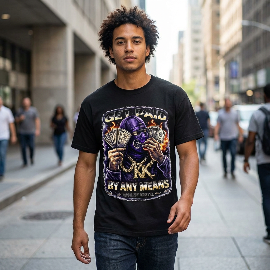 Get Paid By Any Means Graphic T-Shirt — Streetwear Hustle Tee
