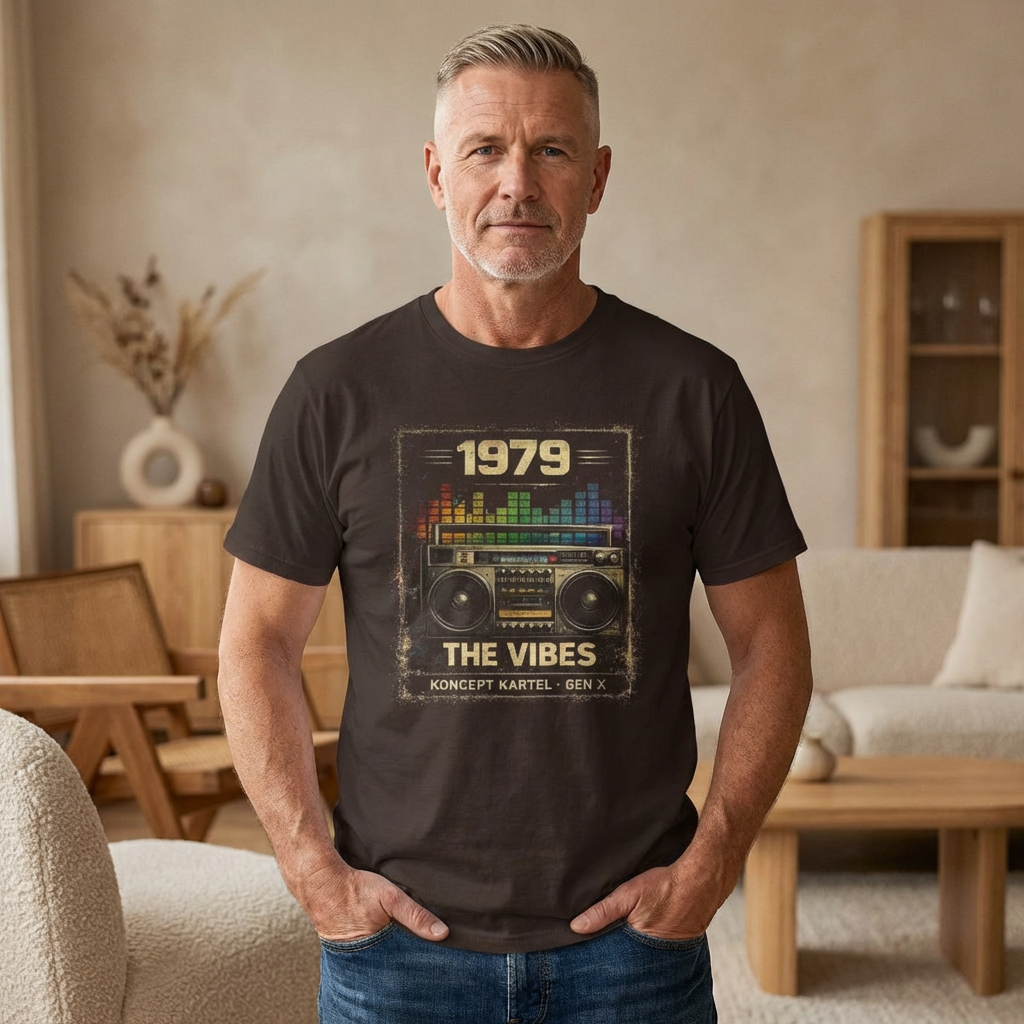 1979 The Vibes Retro Boombox T-Shirt