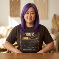 1982 Retro Radio T-Shirt — Vintage Cassette & Boombox Graphic Tee