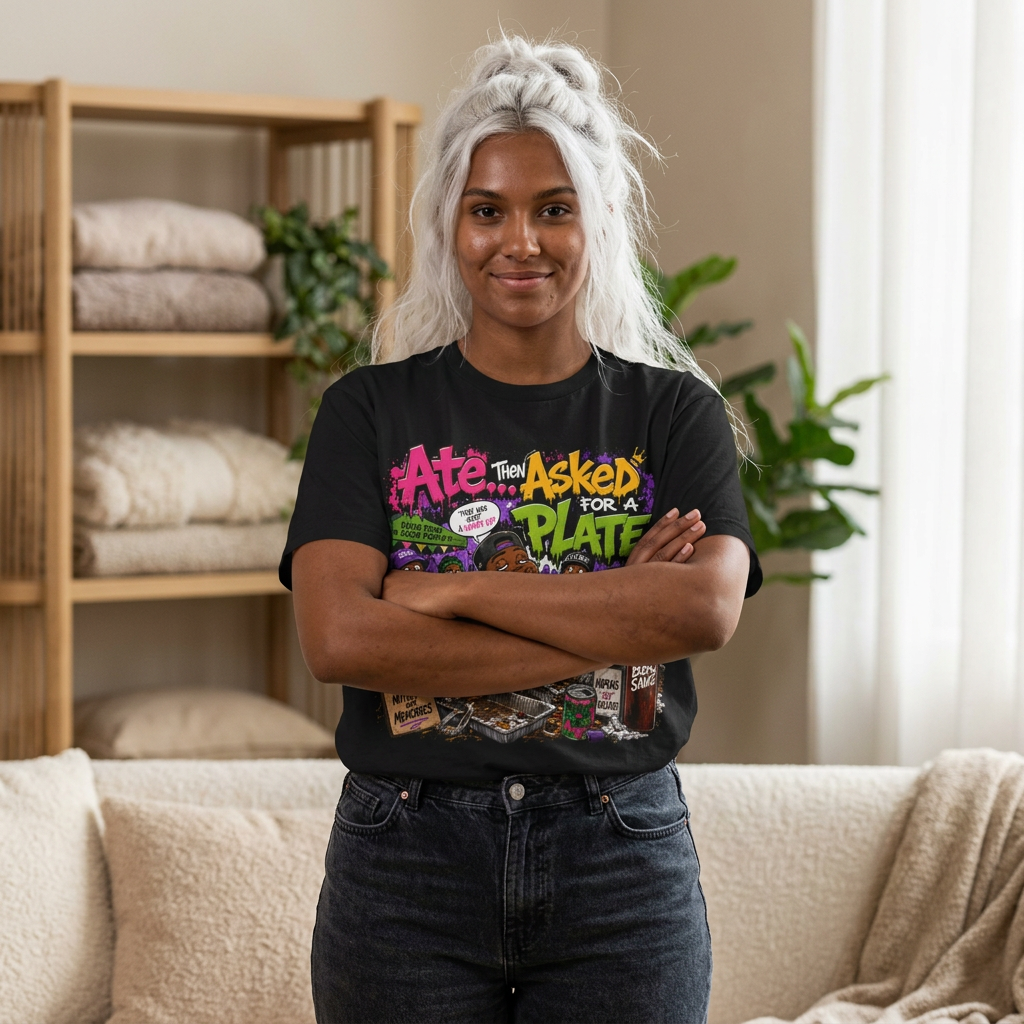 Ate Then Asked For A Plate Graphic T-Shirt — Urban BBQ Streetwear Tee