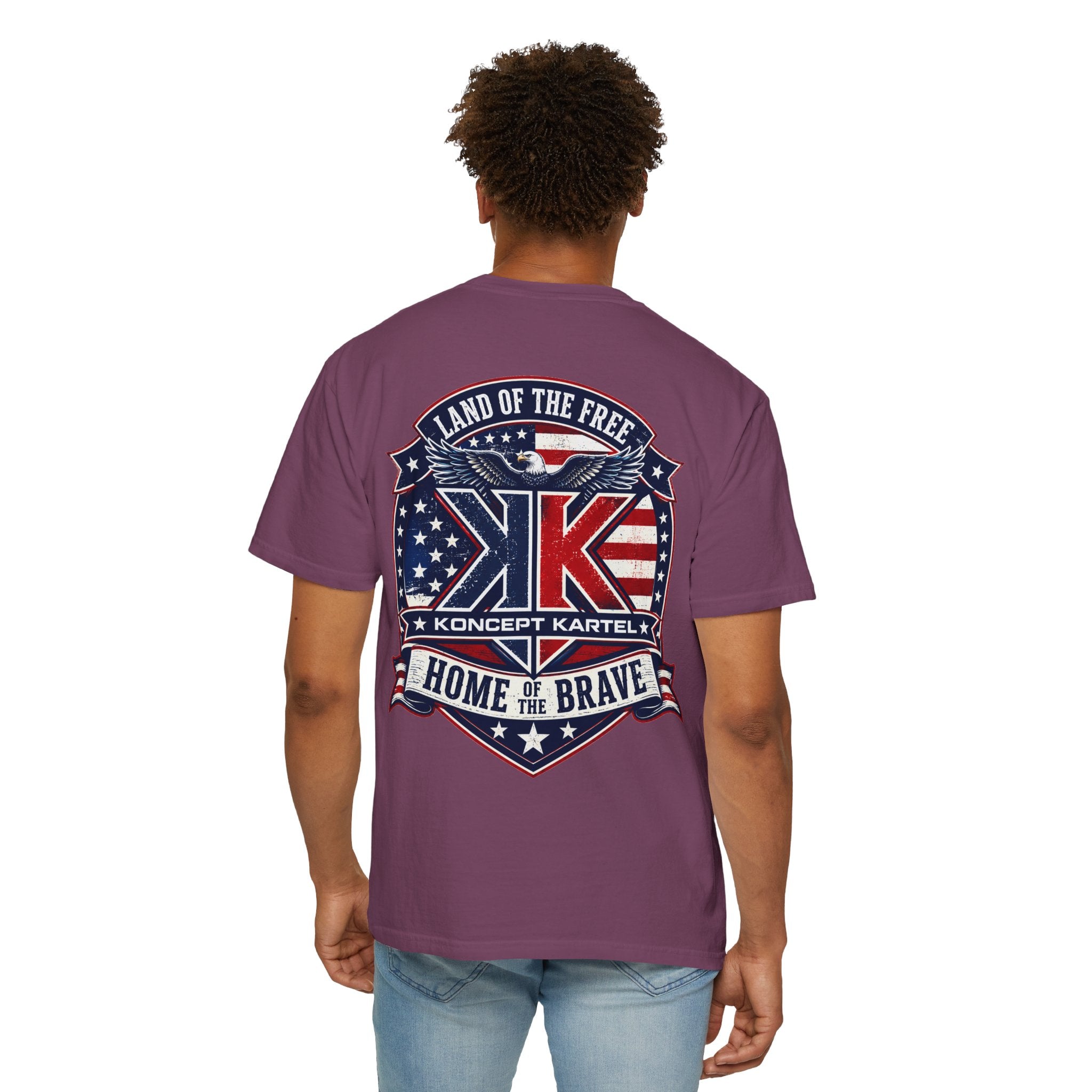 Patriotic Eagle T-Shirt — "Land of the Free, Home of the Brave"