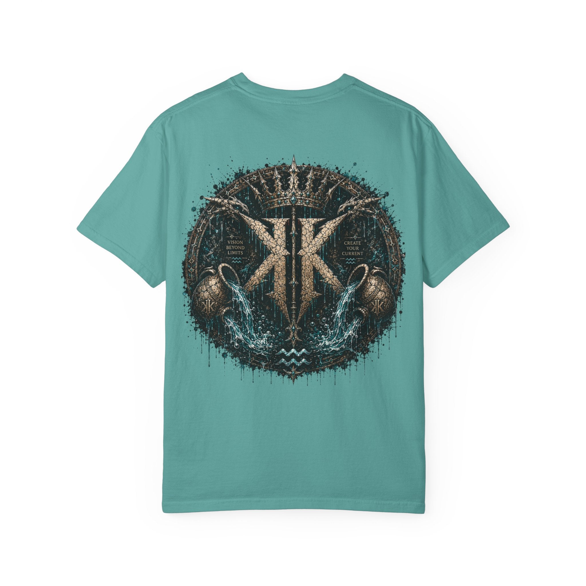 Aquarius Zodiac T-shirt — “Flow Like Water” Astrological Graphic Tee