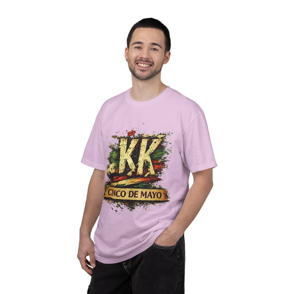 Cinco de Mayo Graphic T-Shirt — 'KK' Distressed Mexican Flag Design