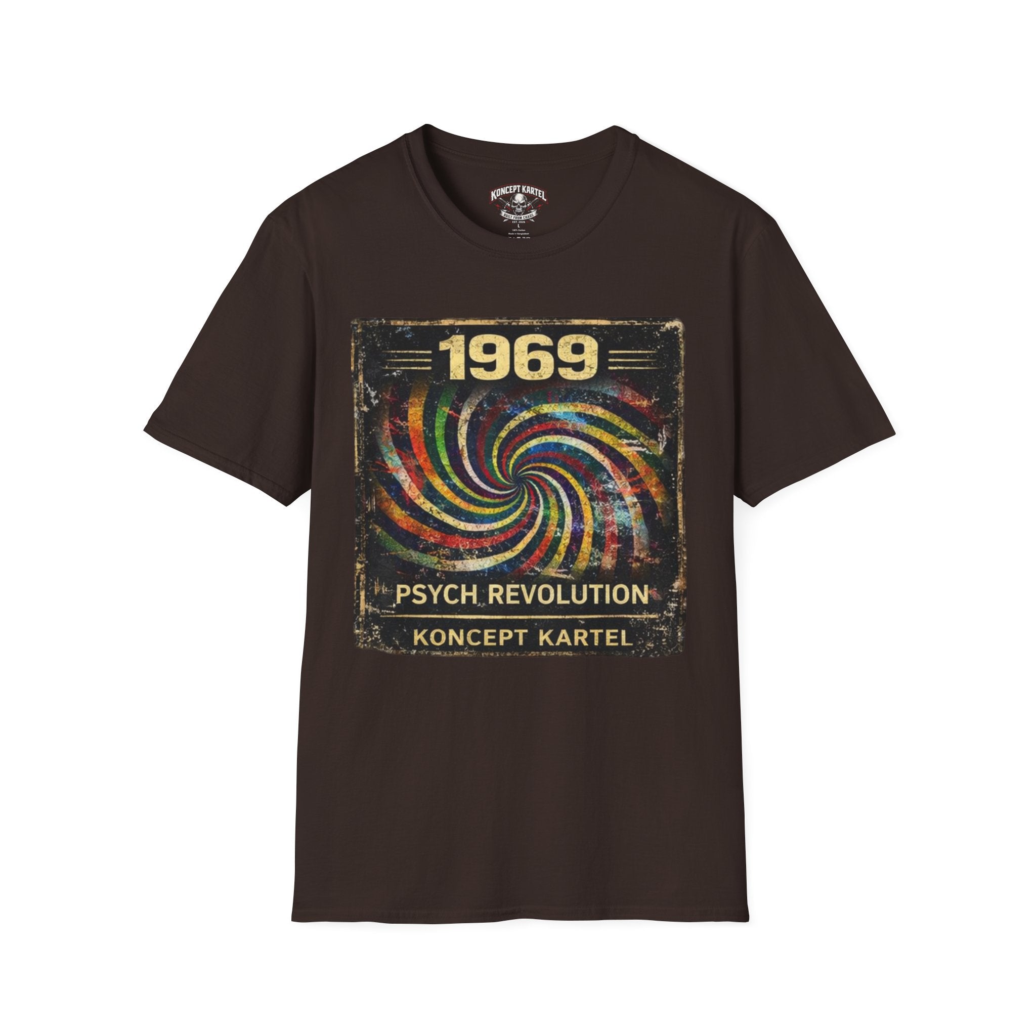 1969 Psych Revolution T‑Shirt — Vintage Psychedelic Graphic Tee