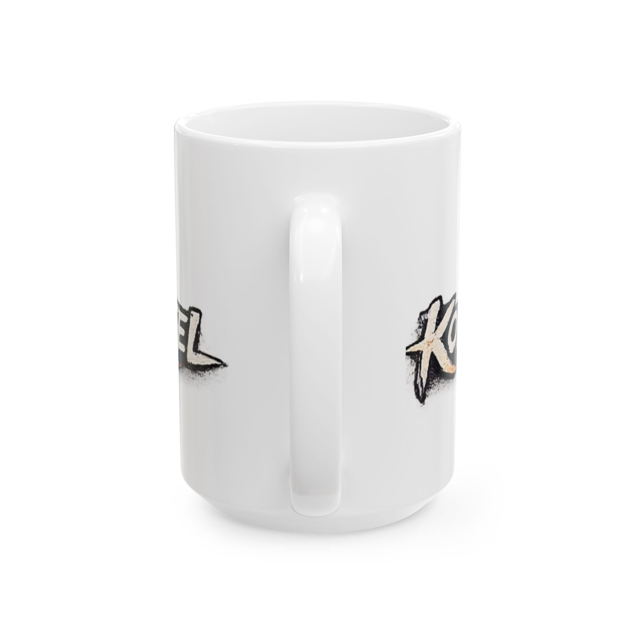 Evil Bunny Logo Ceramic Mug – 'Kep' Graphic Coffee Cup (11oz/15oz)
