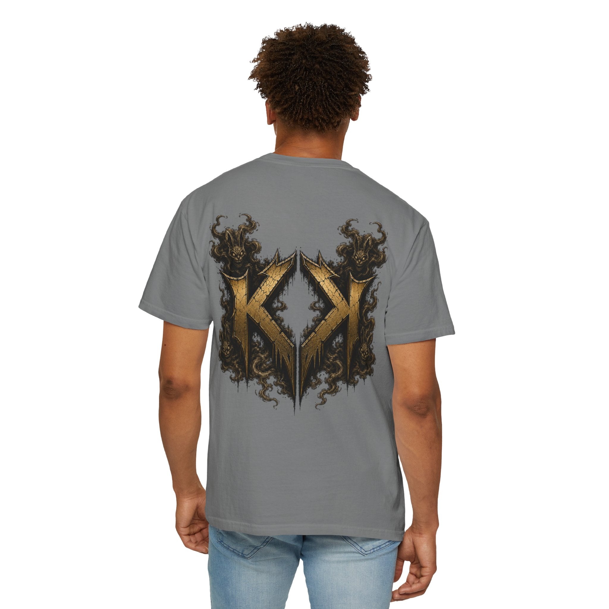 Bass Ackwards Graphic T‑Shirt — Heavy Metal Band Skull Design