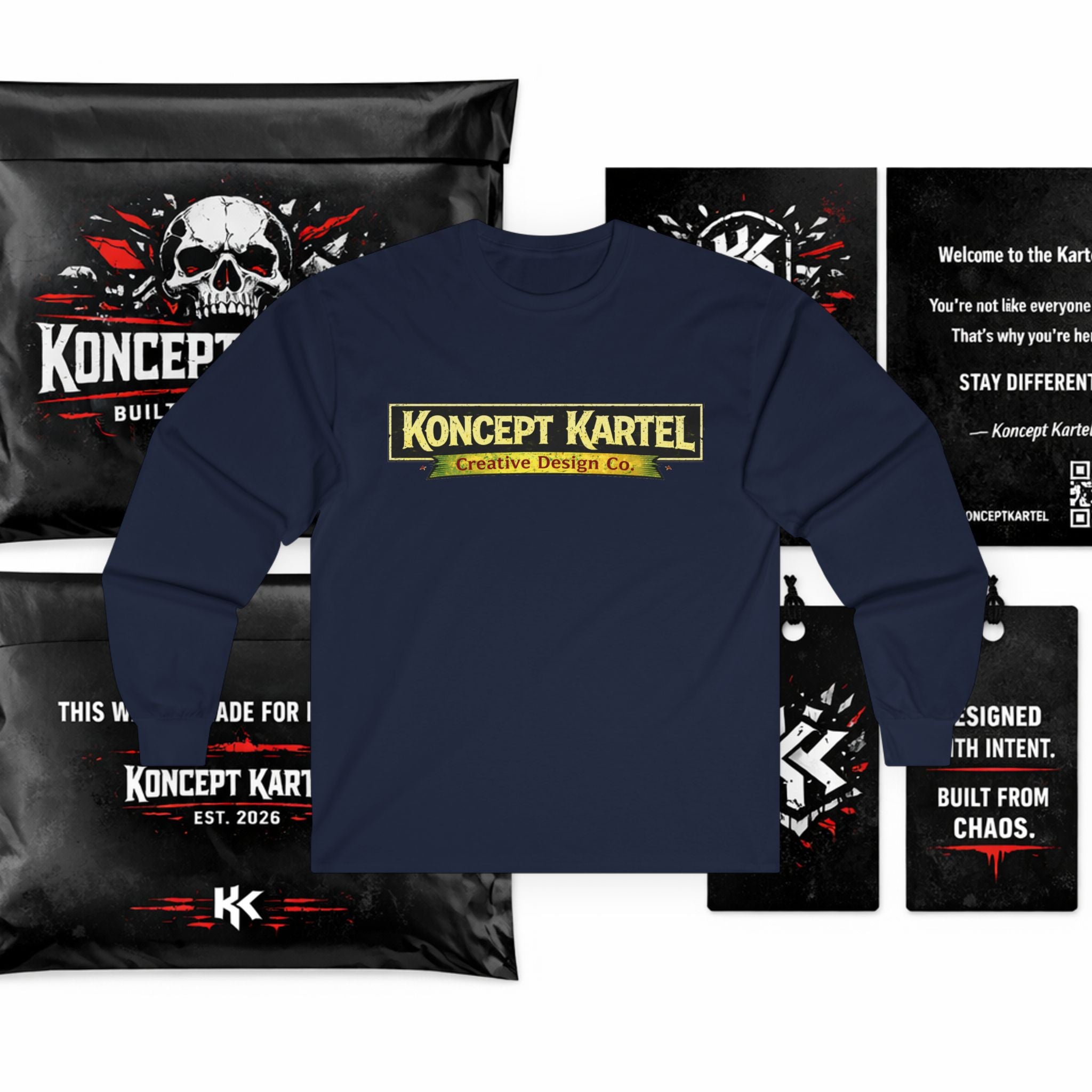 Koncept Kartel Logo Long Sleeve Tee — Creative Design Co. Graphic Shirt